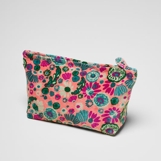 Velvet Washbag - Molly Coral