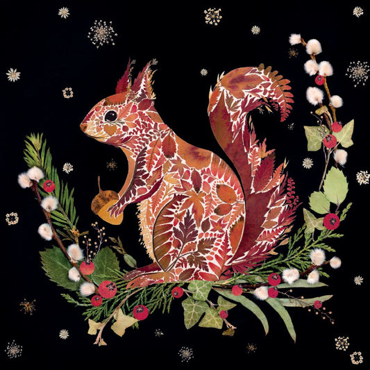 Winter Squirrel Christmas Cards - Pack of 8