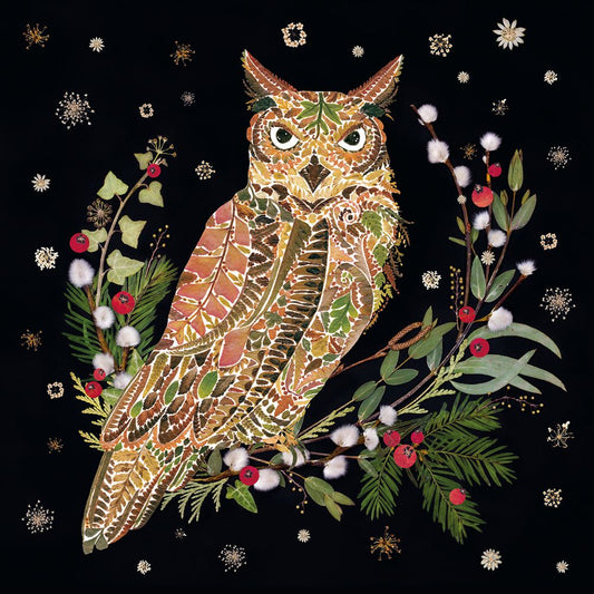 Great Horned Owl Christmas Cards - Pack of 8
