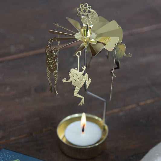 Rotary Candle Holder - Frogs