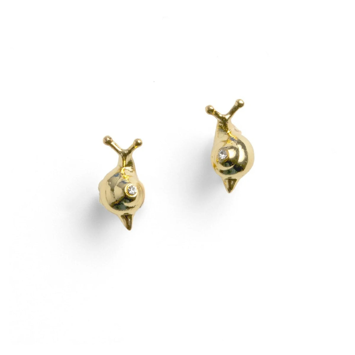 Bill Skinner - Gold Snail Stud Earrings