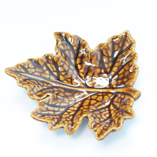 Maple Leaf Dish - Brown