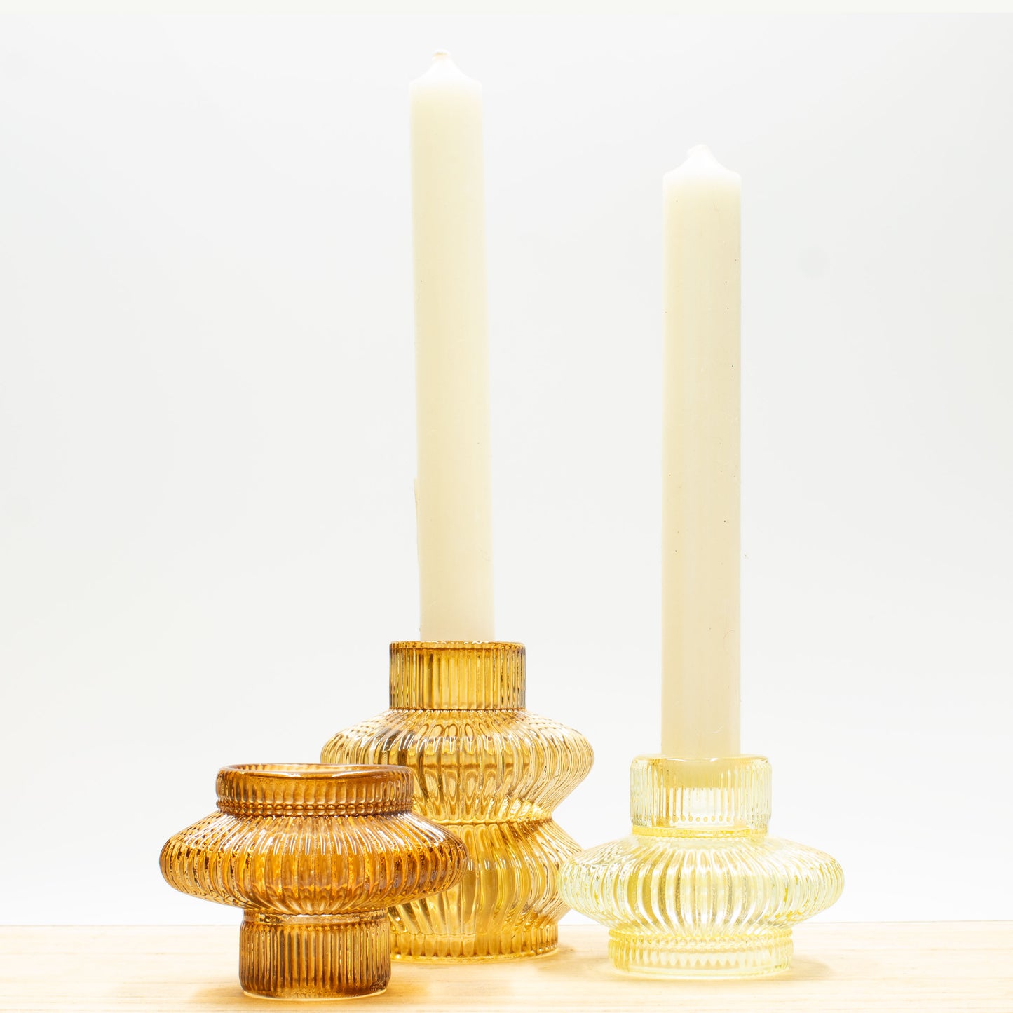 Candlestick Holder - Amber