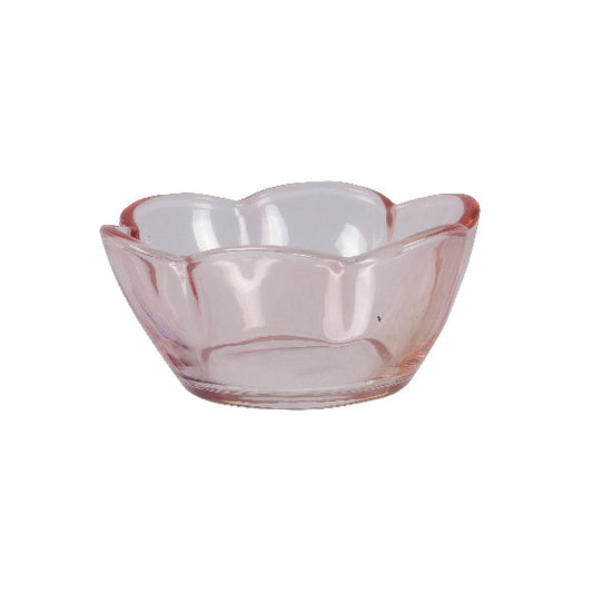 Glass Flower Bowl - Pink