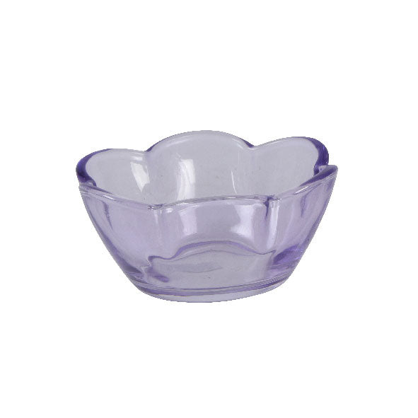 Glass Flower Bowl - Purple