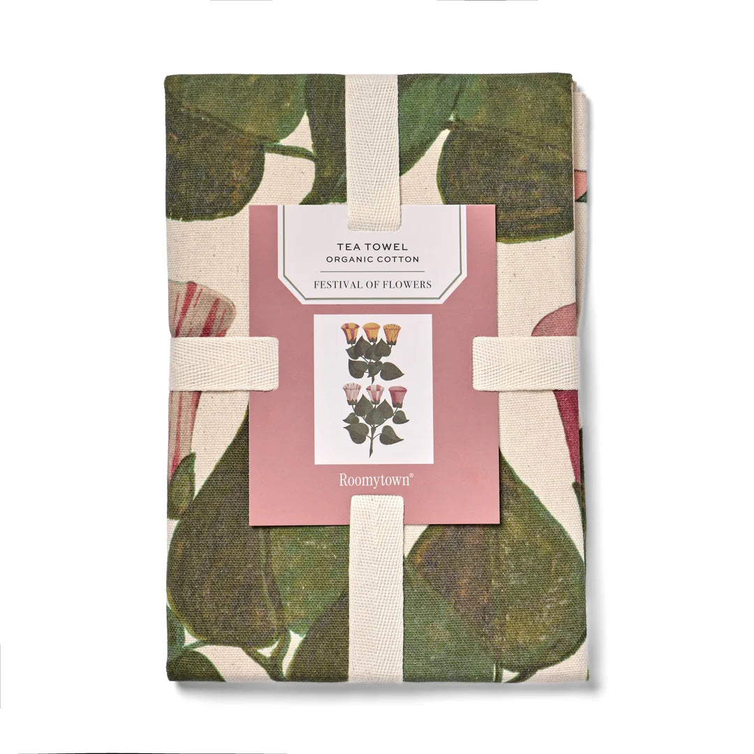 Festival of Flowers Cotton Tea Towel