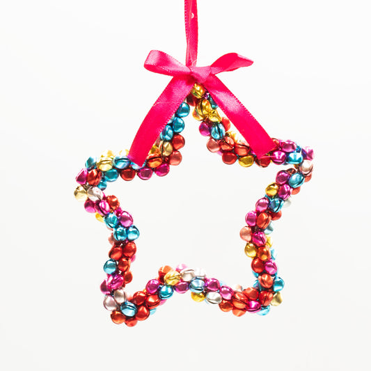 Multicoloured Bells Star Decoration