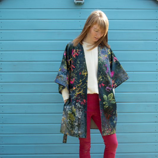 Floral Print Kimono Jacket
