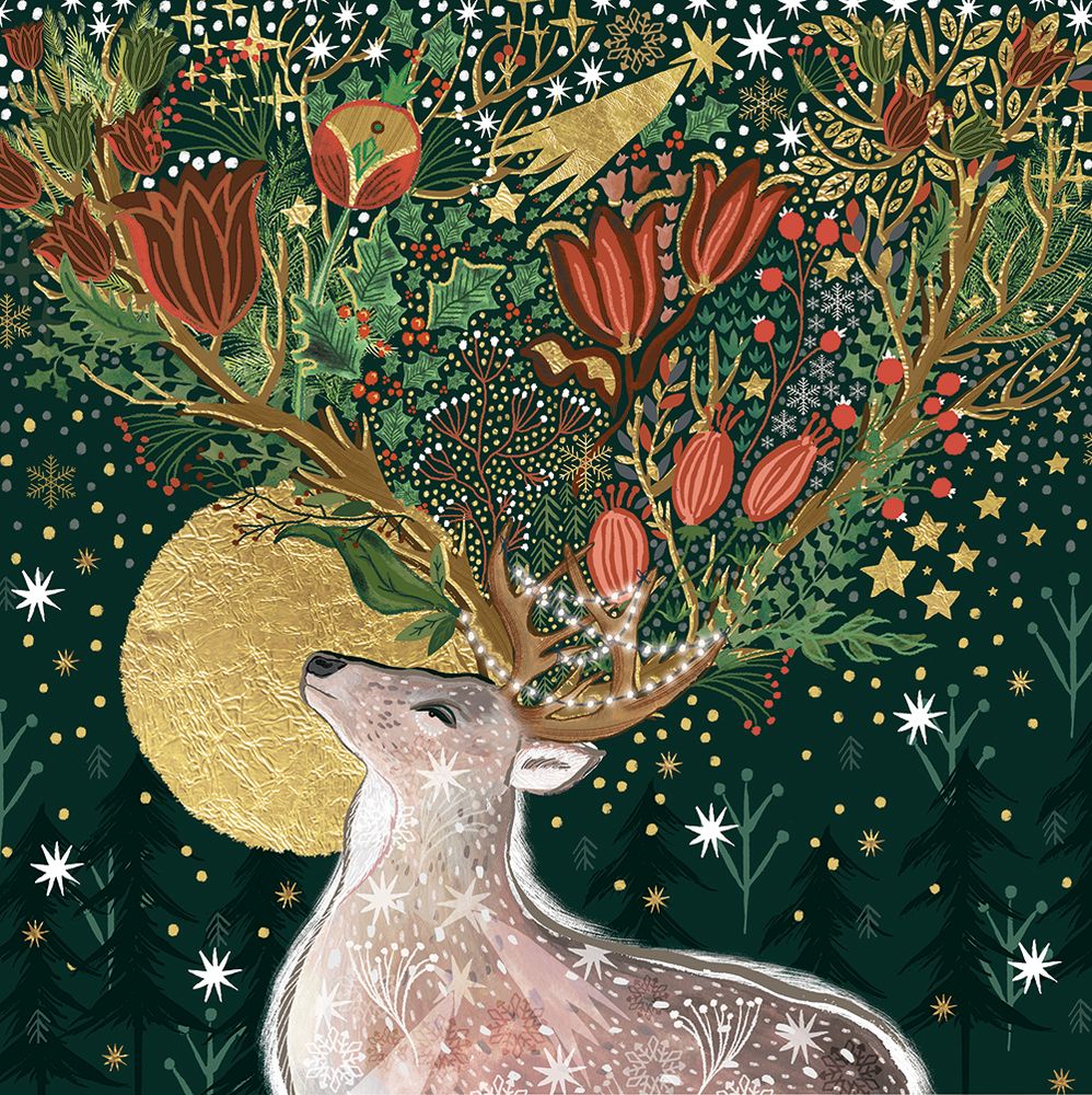 King of the Forest Christmas Cards - Pack of 5