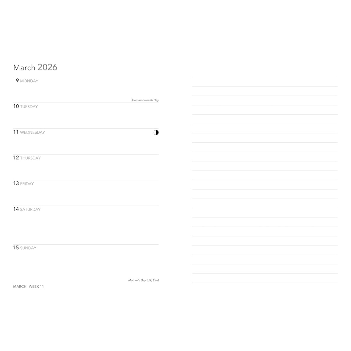 Jade Mosinski: Botanical Bee 2026 Luxury Diary - Page to View with Notes