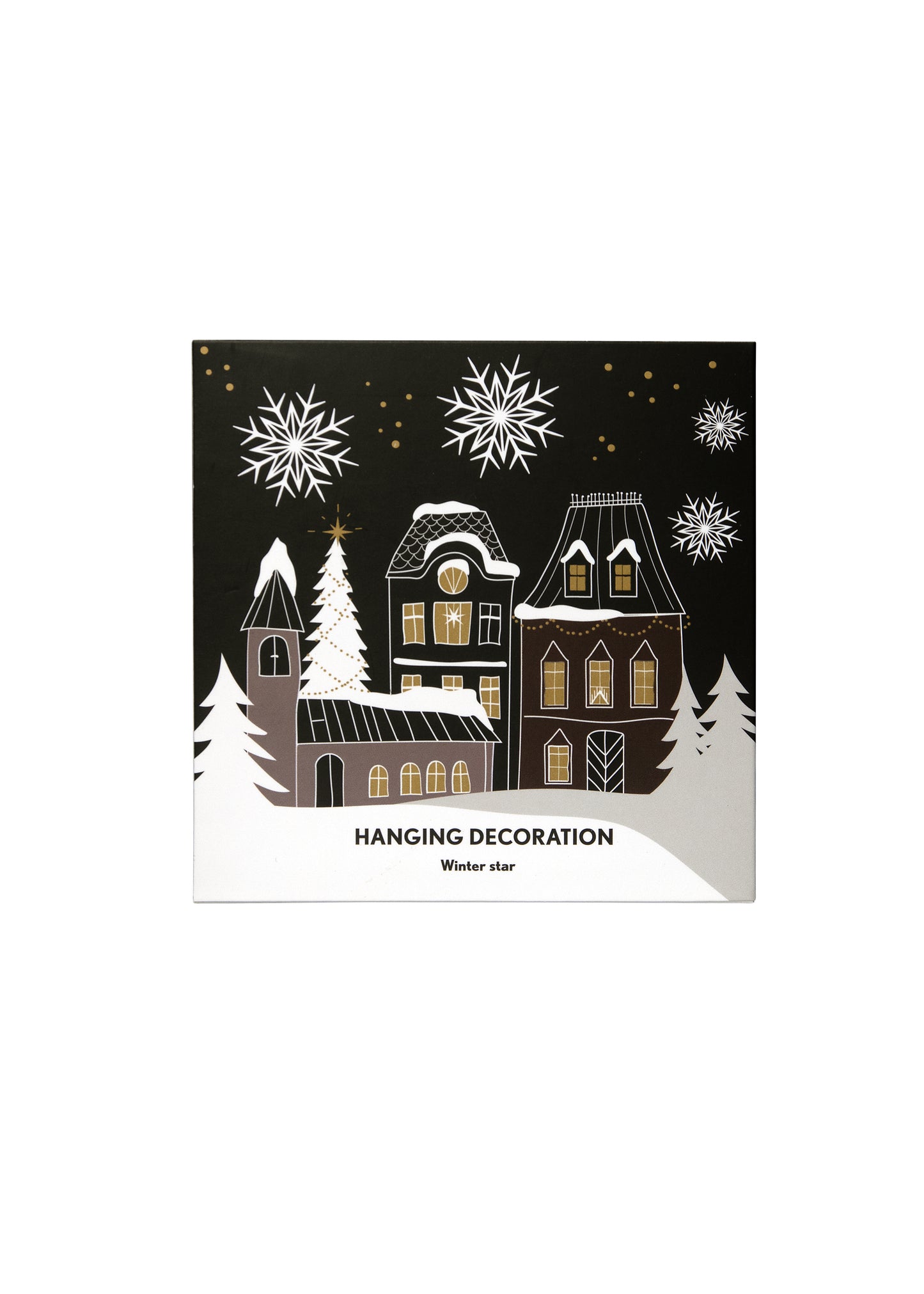 Winter Star Hanging Decoration - Gold