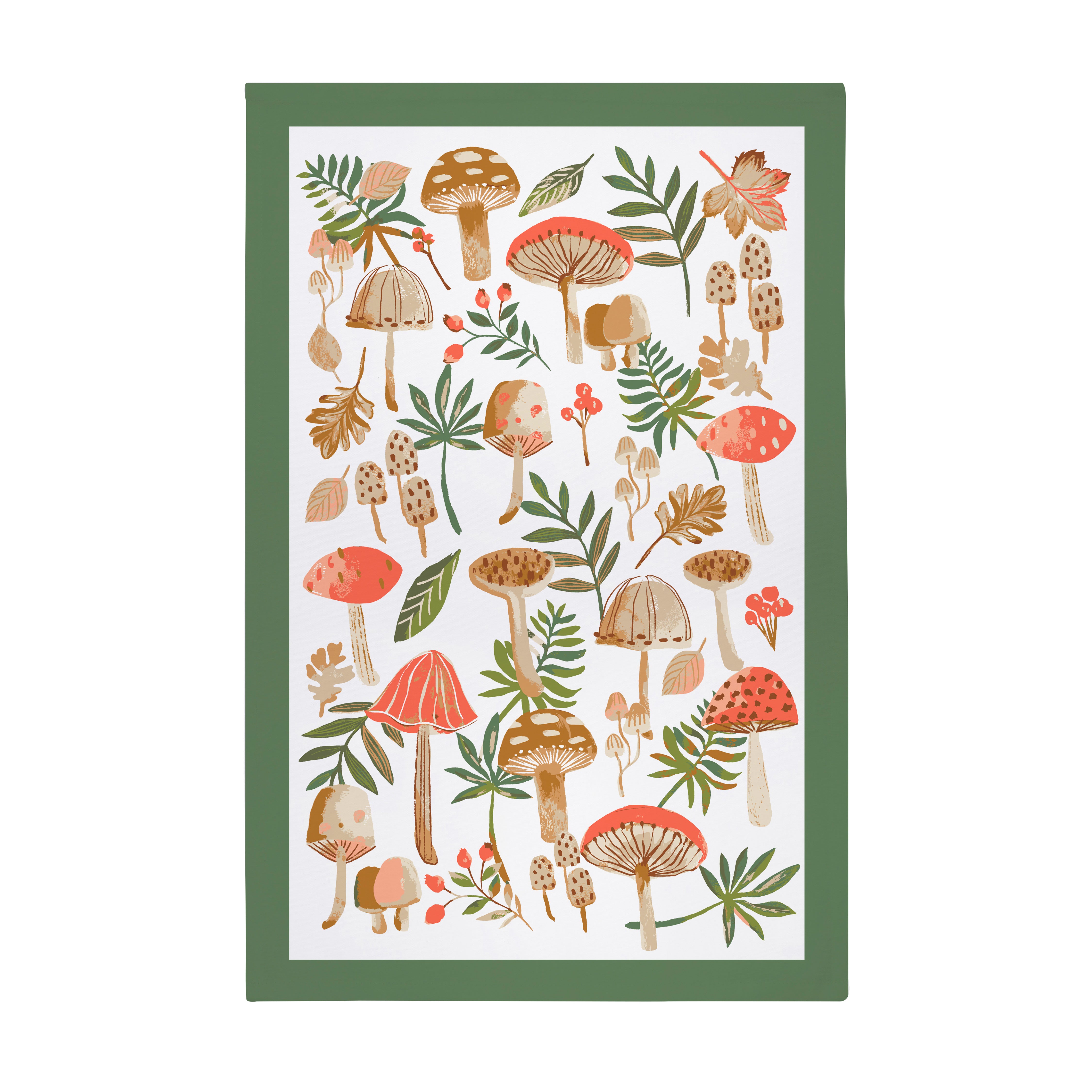 Cotton Tea Towel - Mushrooms