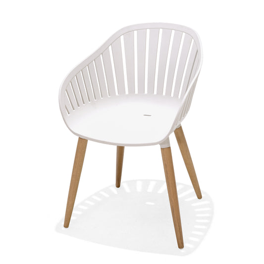 Set of 2 Recycled Carver Chairs - White