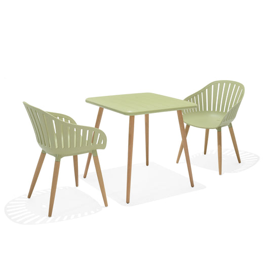 Nassau Square Bistro Table and Chair Set - Sage Green