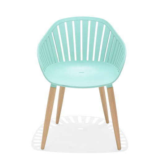 Set of 2 Recycled Carver Chair - Mint Green