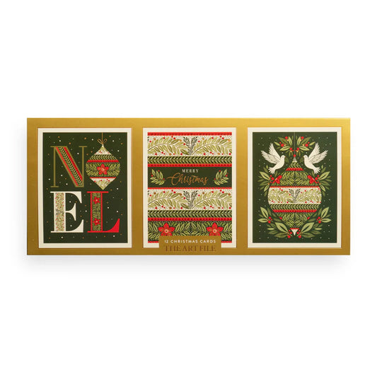Greensleeves Christmas Card Trio - Pack of 12