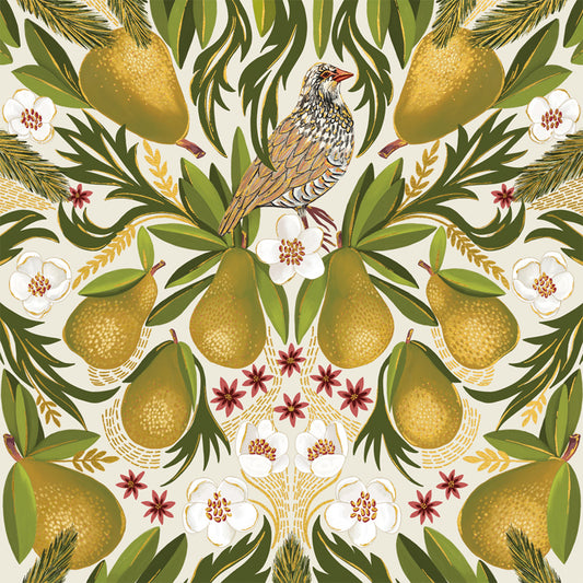 Patridge & Pear Luxury Christmas Cards - Pack of 8
