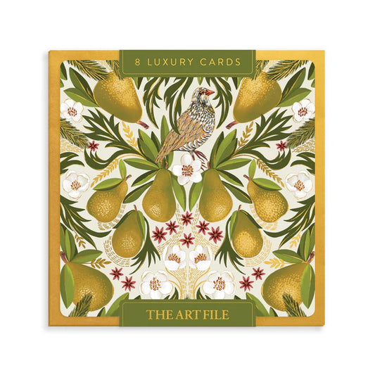 Patridge & Pear Luxury Christmas Cards - Pack of 8