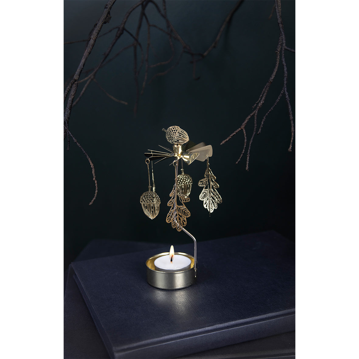 Rotary Candle Holder - Oak