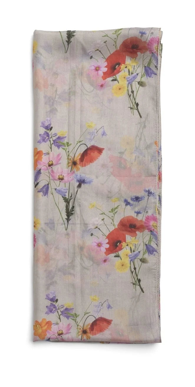 Silk Scarf - Posey Silver