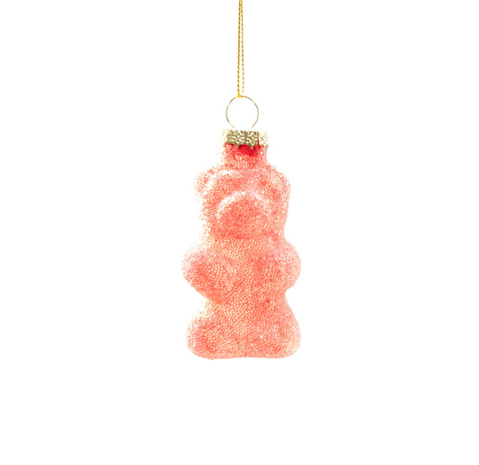 Frosted Gummy Bear Bauble - Red