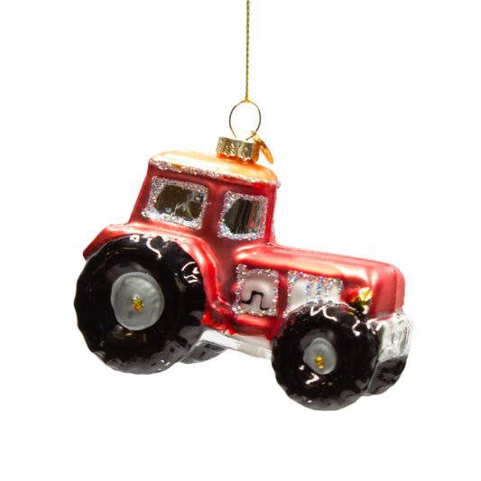 Tractor Bauble Red