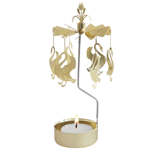 Rotary Candle Holder - Swans