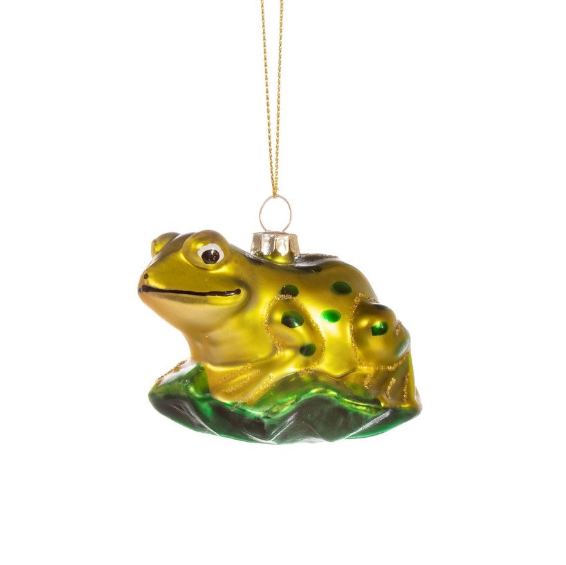 Frog On Leaf Bauble