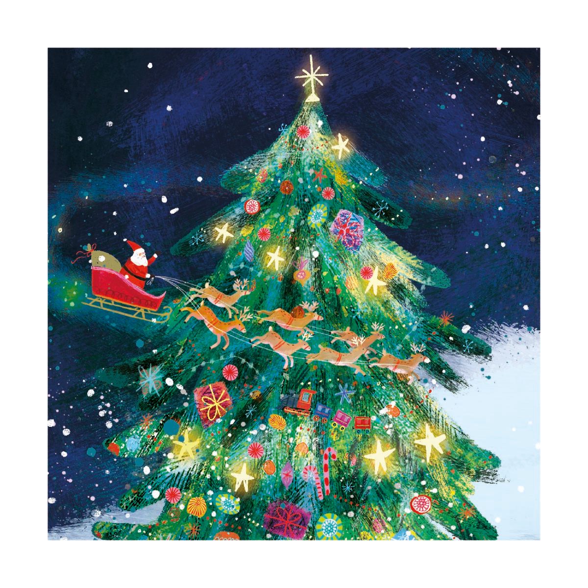 Santa's Flight Christmas Cards - Pack of 8
