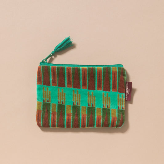 Cosmetic Bag Small -  Green Stripe