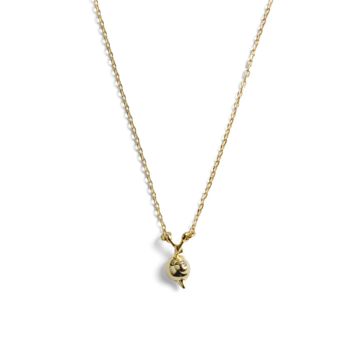 Bill Skinner - Gold Snail Pendant Necklace