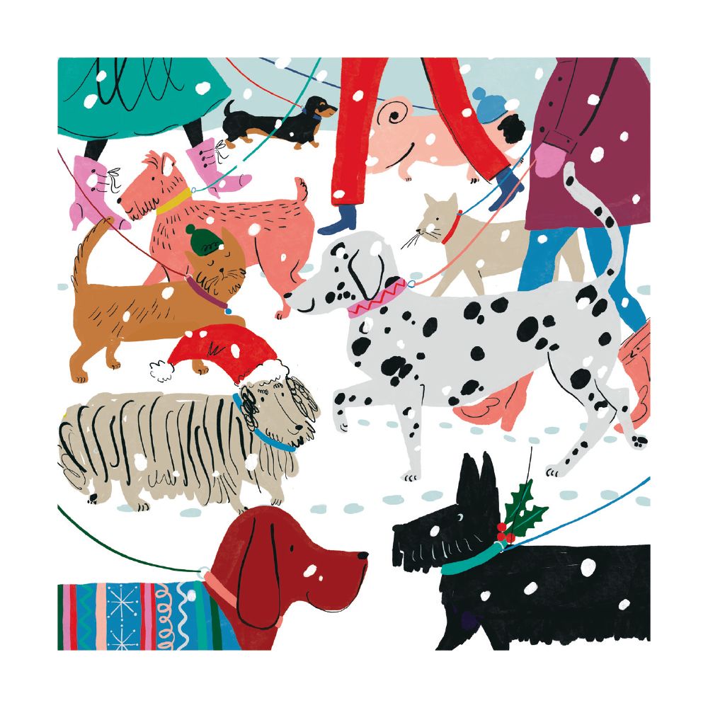 Snowy Paws Christmas Cards - Pack of 8