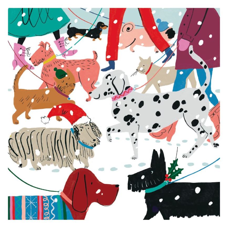 Snowy Paws 8 Pack Christmas Cards