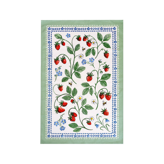 Cotton Tea Towel - Strawberry Patch