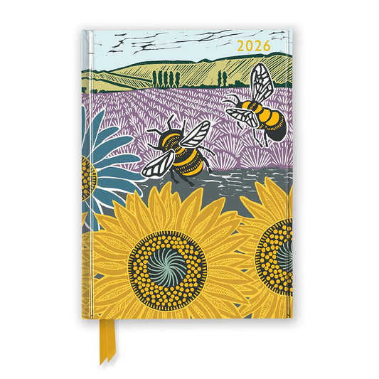 Kate Heiss: Sunflower Fields 2026 Luxury Diary - Page to View with Notes