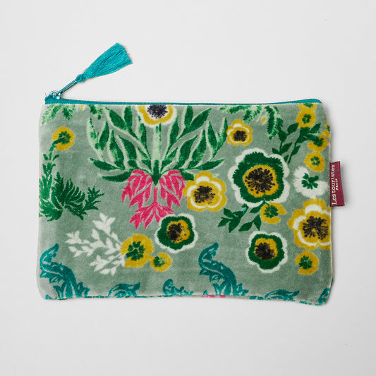 Medium Velvet Pouch -  Swainston Green