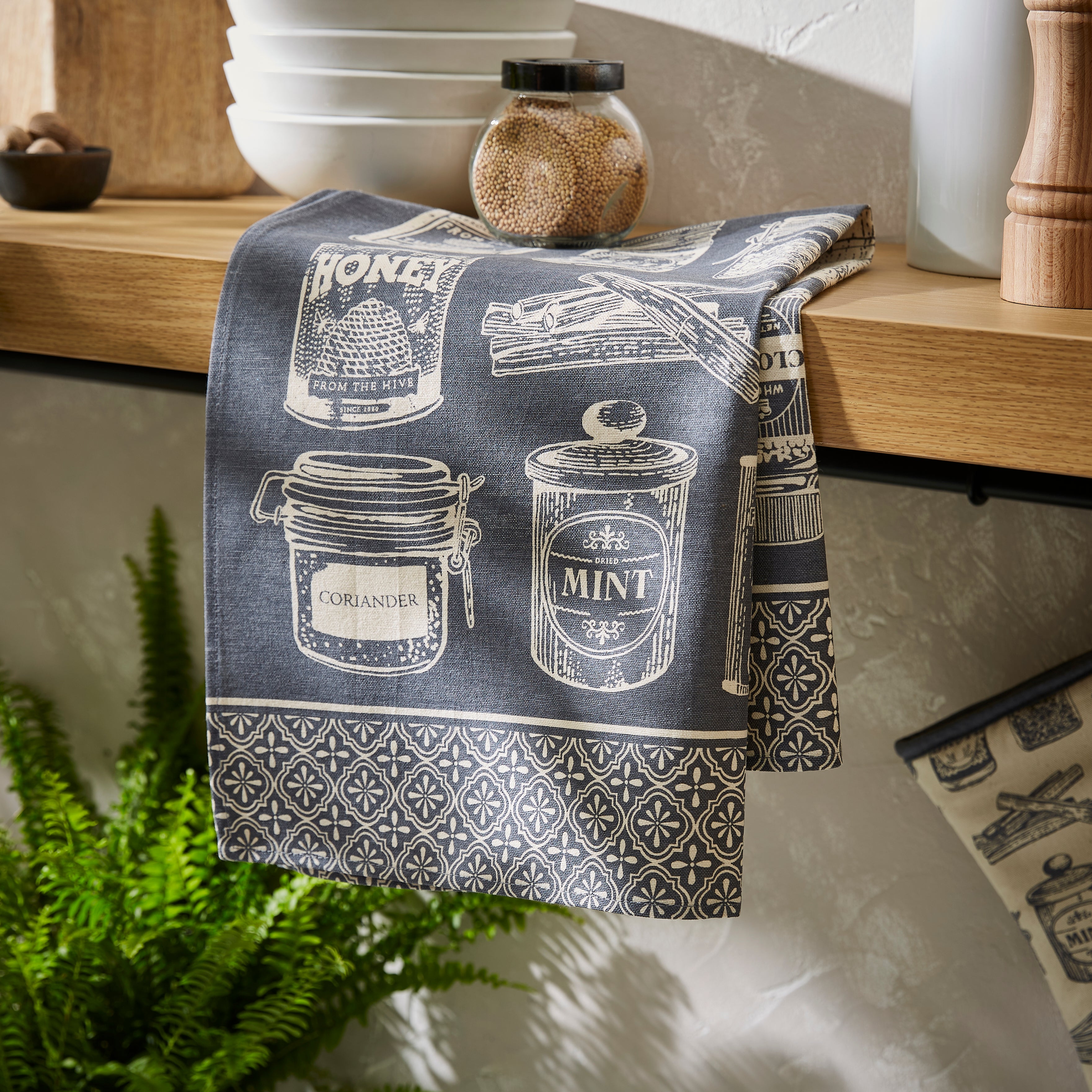 Cotton Tea Towel - Herbs &amp; Spices