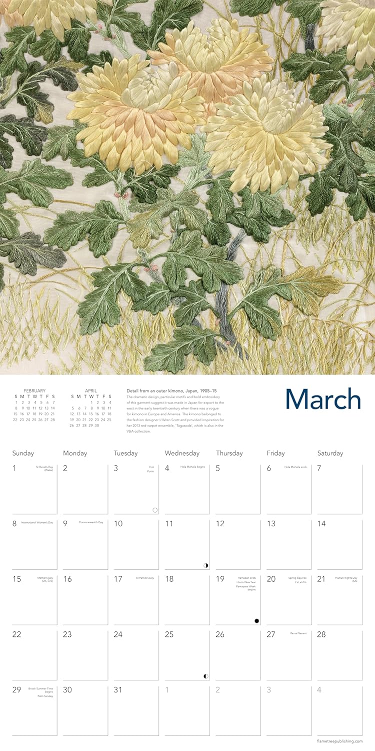 V&A Kimono Textiles Calendar 2026