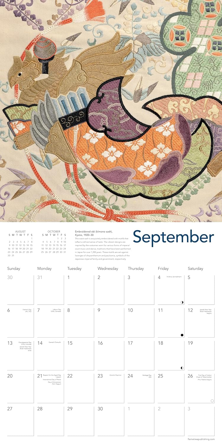 V&A Kimono Textiles Calendar 2026