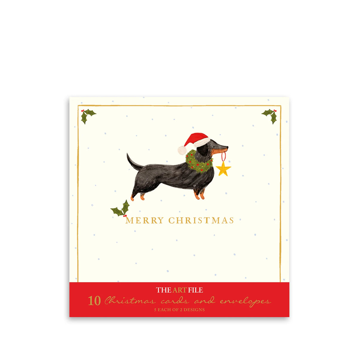 Christmas Cards Pack of 10 - Santa Paws Dogs