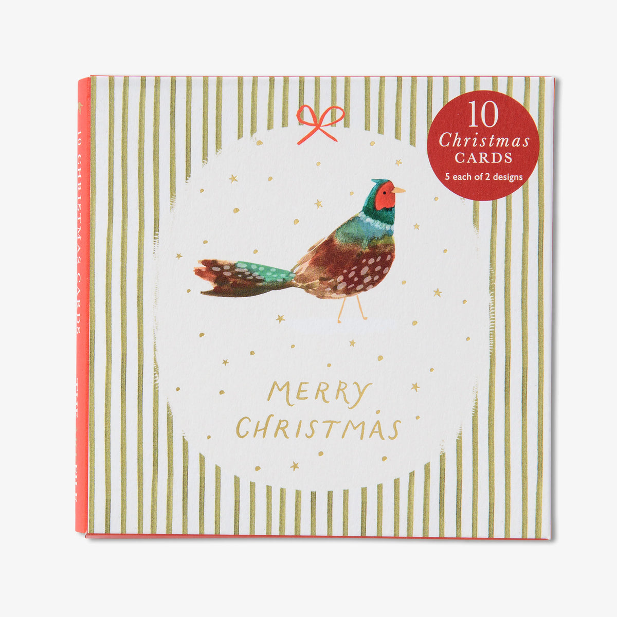 Christmas Cards Pack of 10 - Cosy Cottage &amp; Pheasant