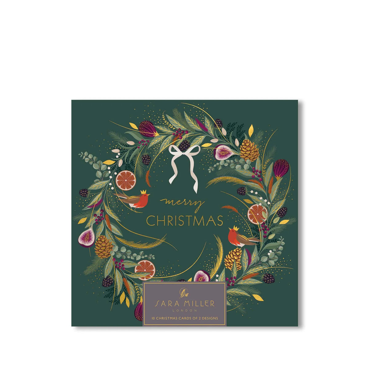 Christmas Cards Pack of 10 - Robins &amp; Figs