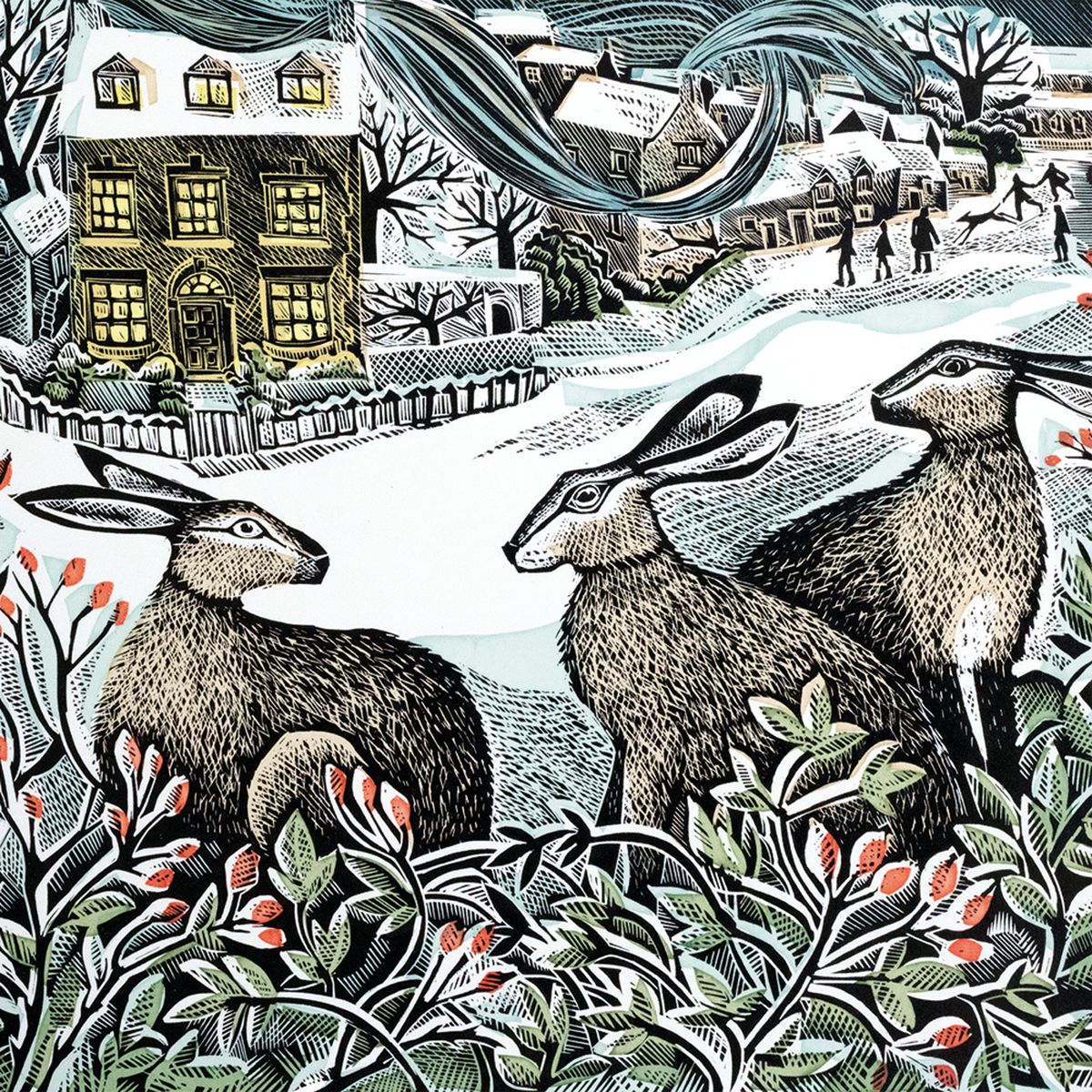We Three Hares Christmas Cards - Pack of 5