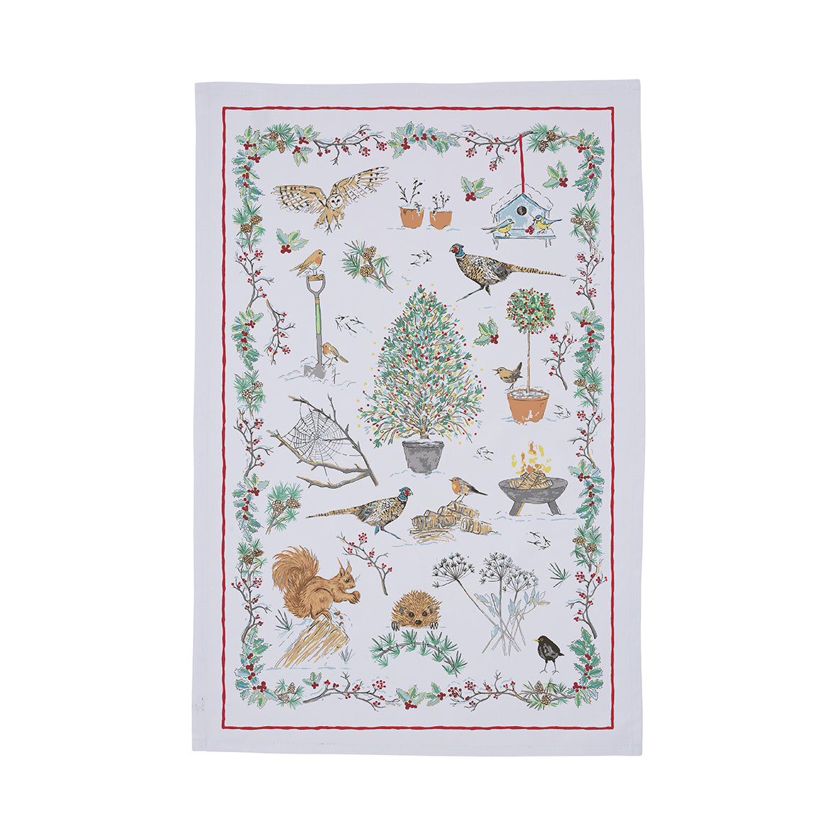 Winter Garden Tea Towel
