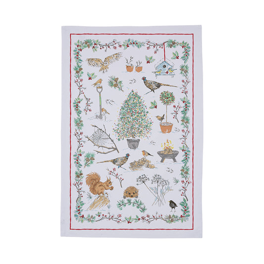 Winter Garden Tea Towel