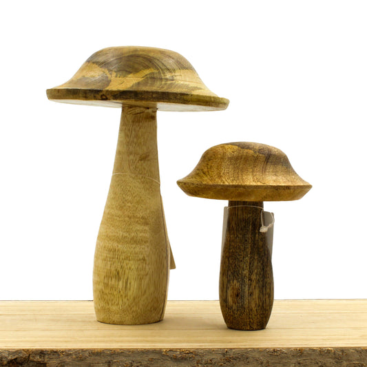 Wooden Mushroom Decoration