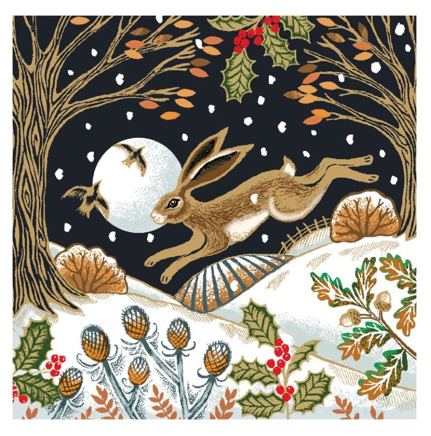 Woodland Hare 8 Pack Christmas Cards