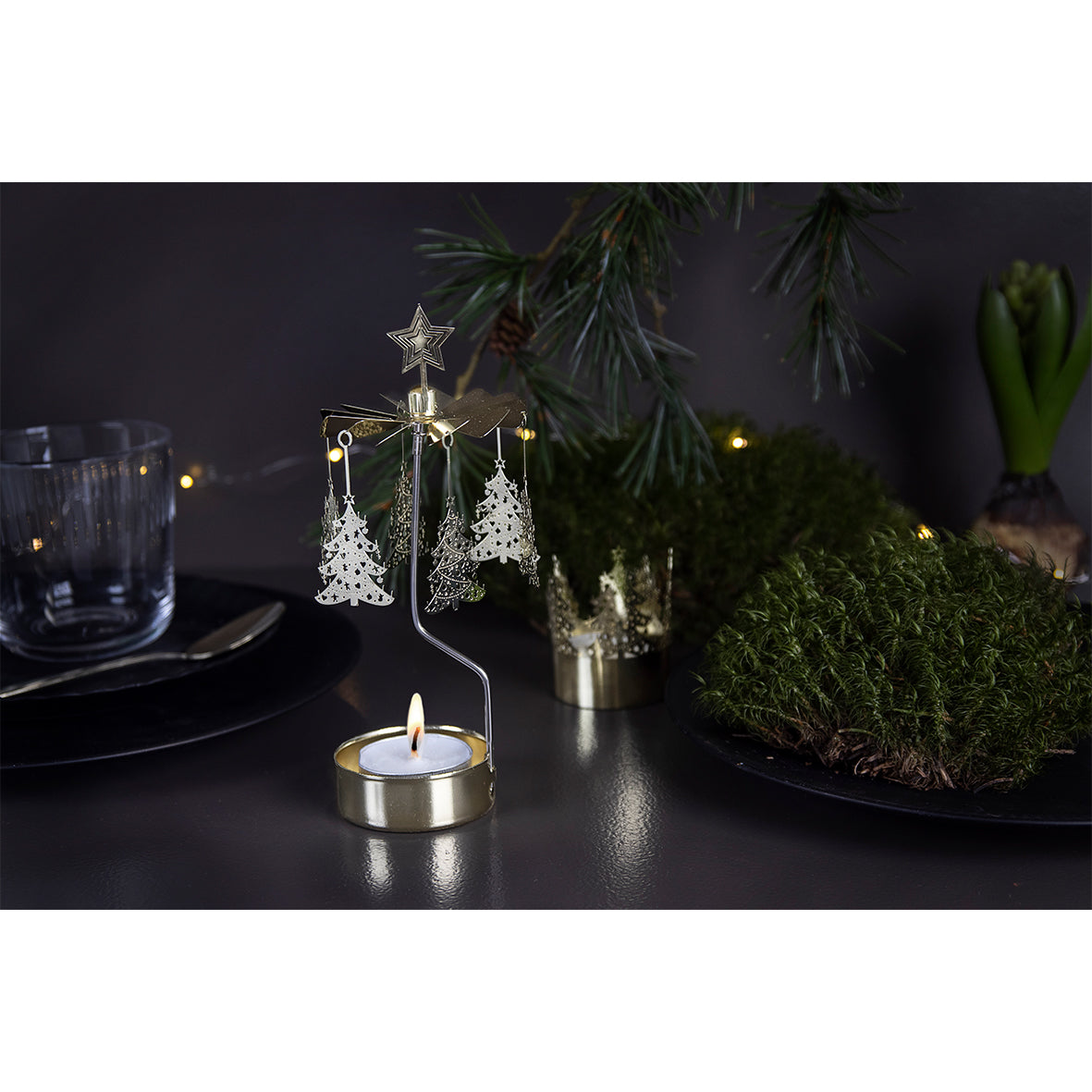 Rotary Candle Holder - Christmas Tree