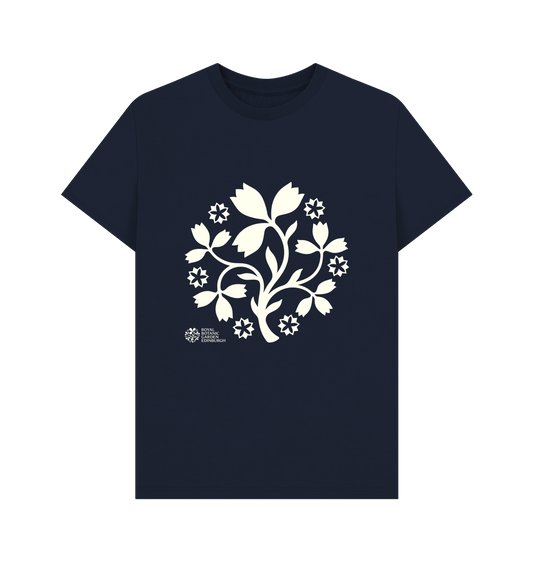 Navy Blue Printed T-shirt Front
