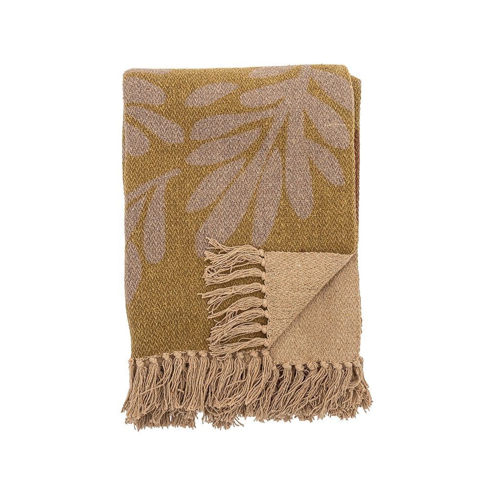 Lark Yellow Recycleld Cotton Throw